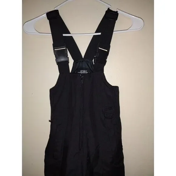 Sport essentials kids black snow overalls size 8 - Picture 2 of 5